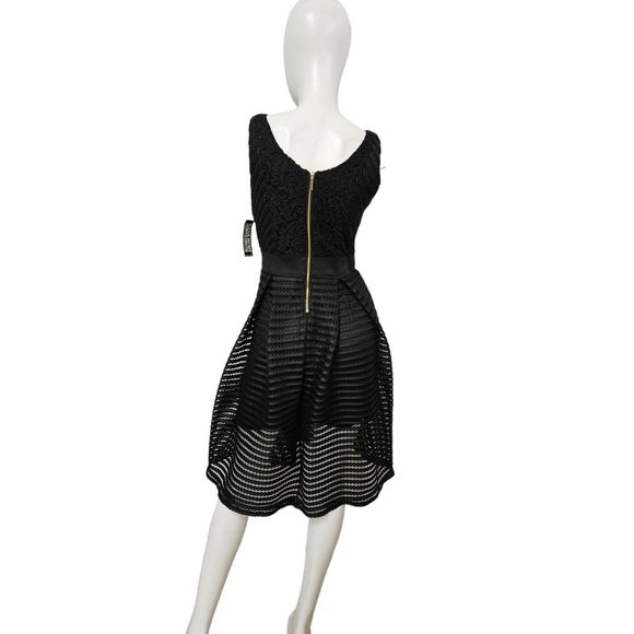 NWT NY&CO Black Fit & Flare Dress 6P - Picture 10 of 12